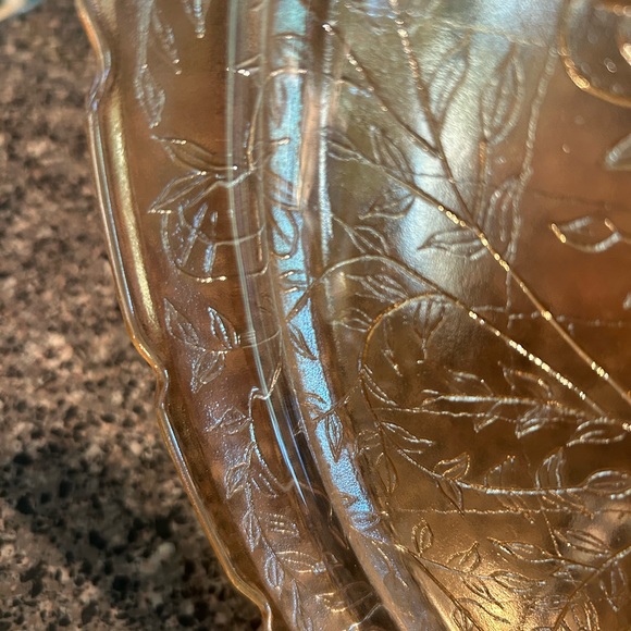 Vintage Louisa Gold Iridescent Platter / Cake Server Sz 13 5/8” - Picture 5 of 9